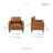 Kartir 33" Modern & Contemporary Armchair with Faux Leather Upholstery, Pocket Coils, Faux Wood Feet-177326589