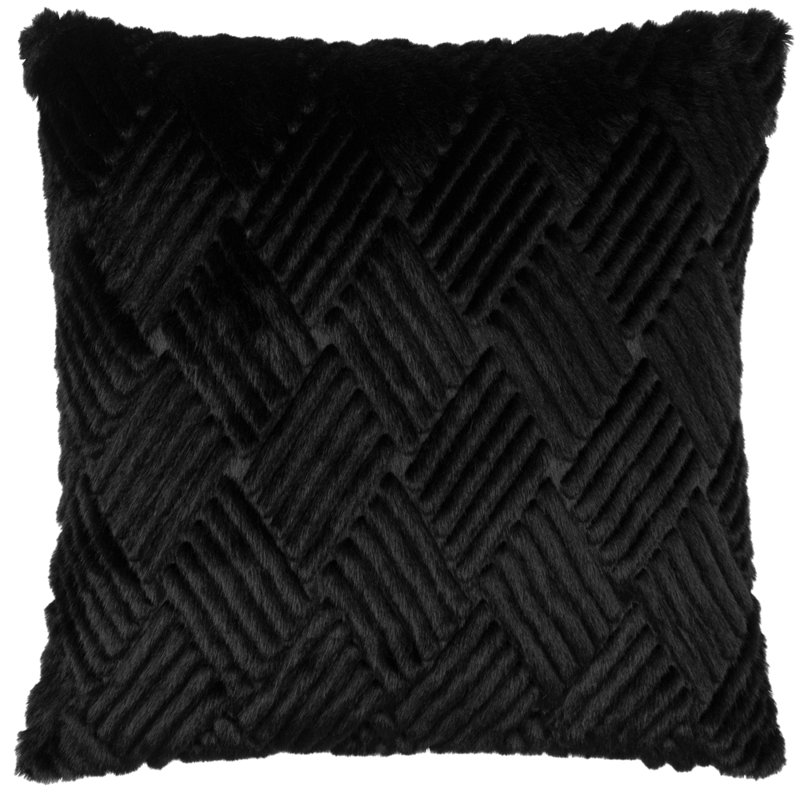 Lamptrai Square Throw Cushion, Black