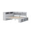 Daybed With Storage Cabinets, Shoe Rack & USB Ports, Wooden Corner Bed-59631619