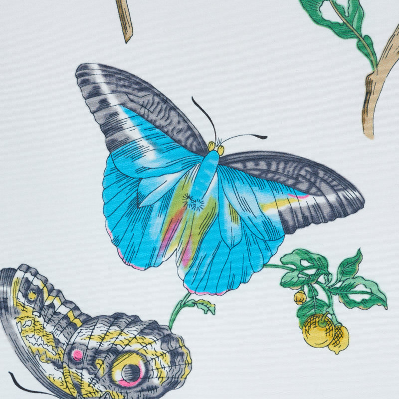 Baudin Butterfly Chintz Fabric, Turquoise