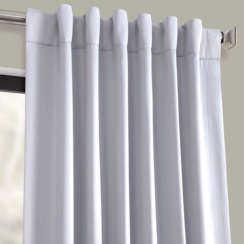Betria 50" W Polyester Room Darkening Single Panel Curtain, 50" W x 120" L, Fog Gray