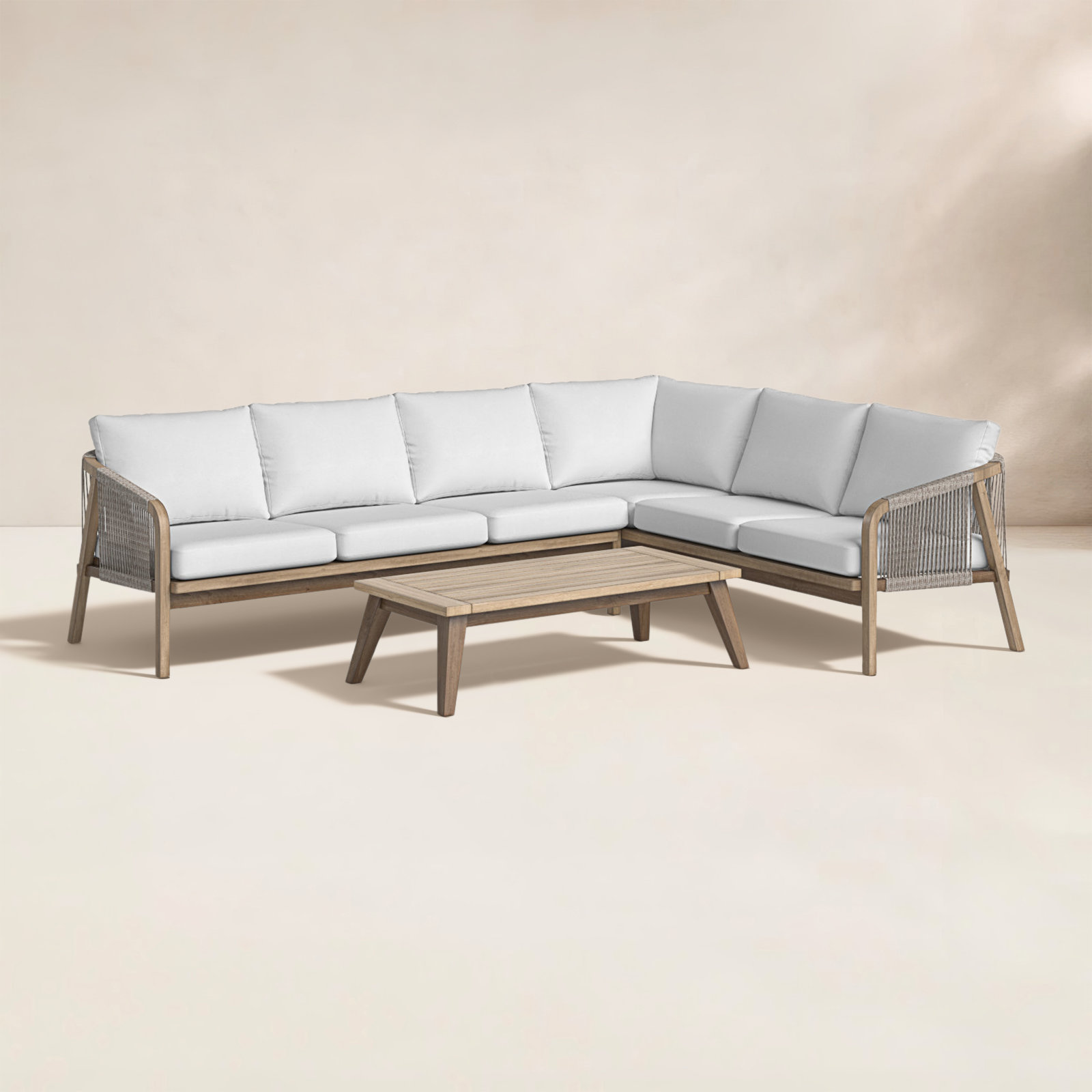 Bowery 5-Person Acacia Patio Seating Group