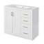 Armoire de rangement de salle de bain moderne en bois massif 36 po avec lavabo-1338450634