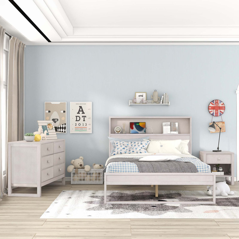 Piece Bedroom Set, Full, Antique White