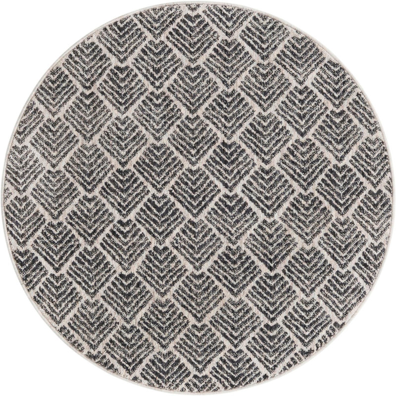 Abstract Indoor Rug, Round 3'3"