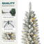 Arbre de Noël artificiel en flocons pré-éclairé-521049434