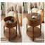 Table basse avec rangement double pour le salon, table basse ronde moderne de 31,5 po avec rangement et compartiment caché, pieds de nivellement réglables, assemblage facile-925034124