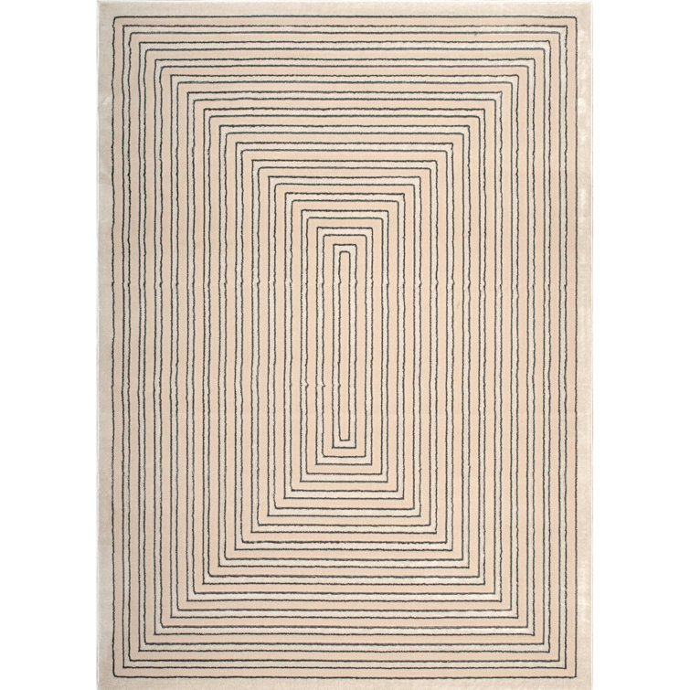 Monaco Series Abrstract Black/Gray/Ivory/Beige Area Rug
