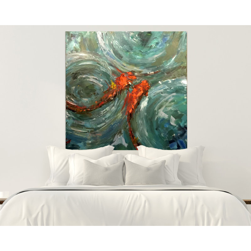 Good Fortune II - Artist Enhanced Canvas Print, Black Framed Canvas, 36" H x 36" W x 1.75" D