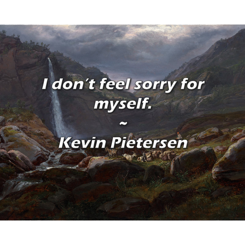 Citation de Kevin Pieteren: Je ne suis pas désolé pour moi.