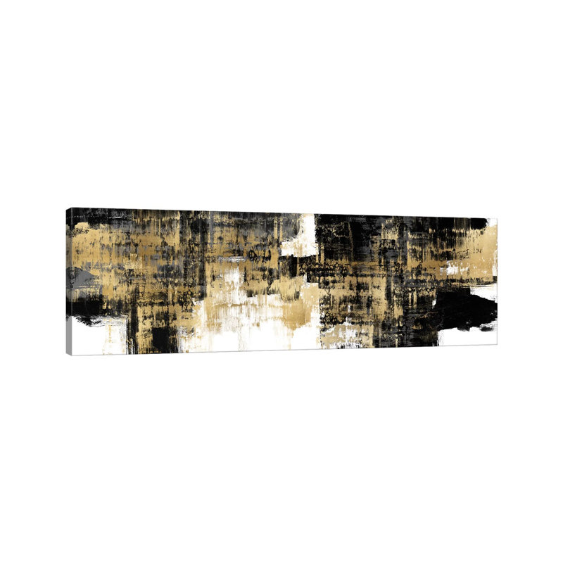 Amplified Gold On Black by Alex Wise - Wrapped Canvas Print, 152.4 cm H x 50.8 cm W x 1.91 cm D
