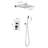 Wall Mounted 12" Rain Shower Head System, , Brass & Stainless Steel Build, Enjoy Relaxing Time, Easy Installation, Comes With Equipment Kit-120920818