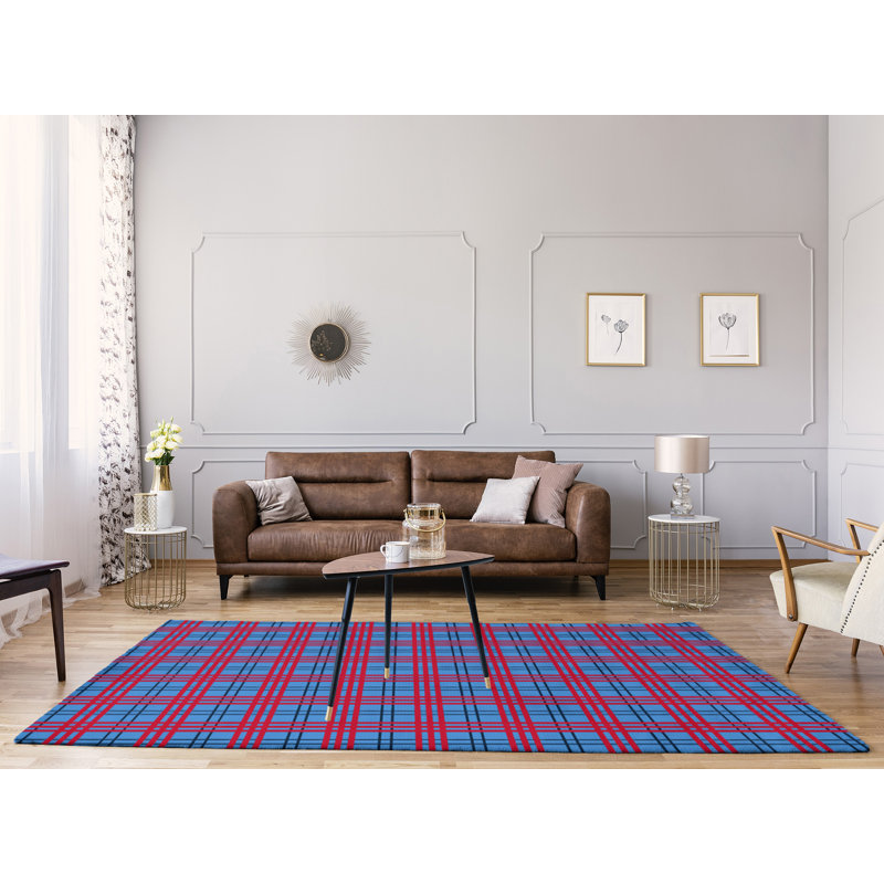 Plaid Indoor Rug, Rectangle 5' x 7'