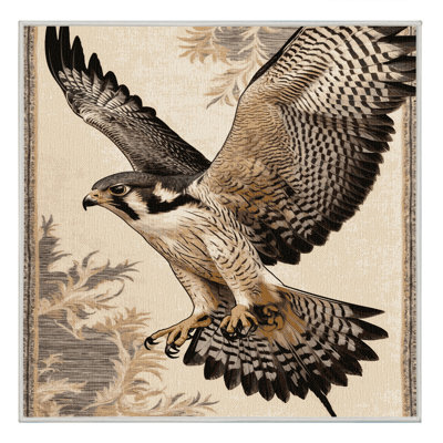 Washable Peregrine Falcon Birds Area Rug