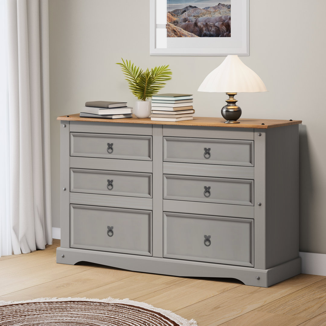 Palmea 132cm W 6 - Drawer Chest of Drawers