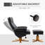 Lahens 80cm Wide Swivel Ergonomic Recliner