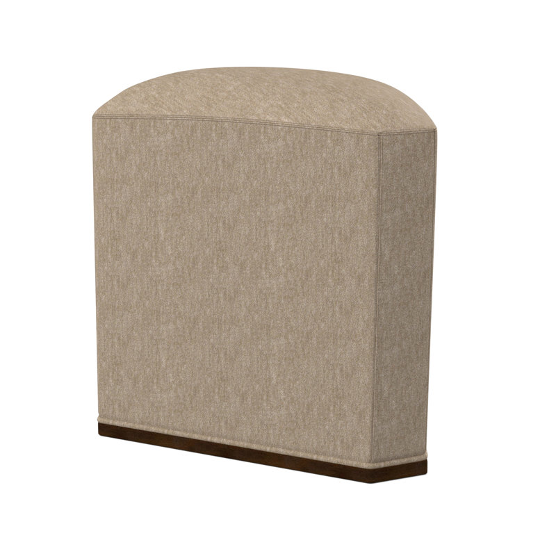Quinn Novelty Ottoman, American Walnut, Filigree Ivory 100% Polyester