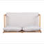 Canapé de patio en bois d'acacia avec coussin résistant à l'eau