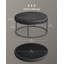 78cm Wide Faux Leather Round Footstool Ottoman-327921703