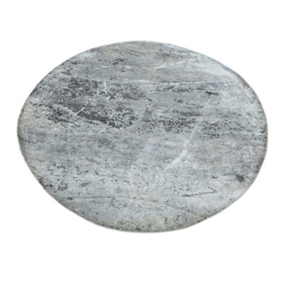 One-of-a-Kind 7'10" Round Area Rug in Gray