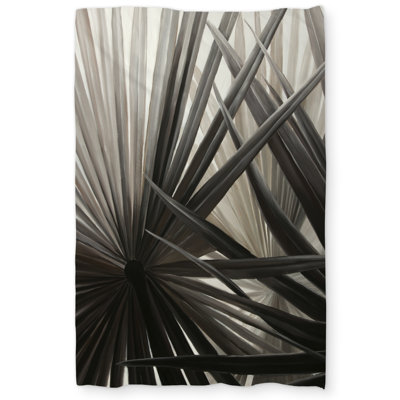 Grayscale Tropical Plants Duvet Cover | Bathroom Botanical Decor