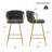 Rukija Upholstered Gold Plated Barstools-957667353