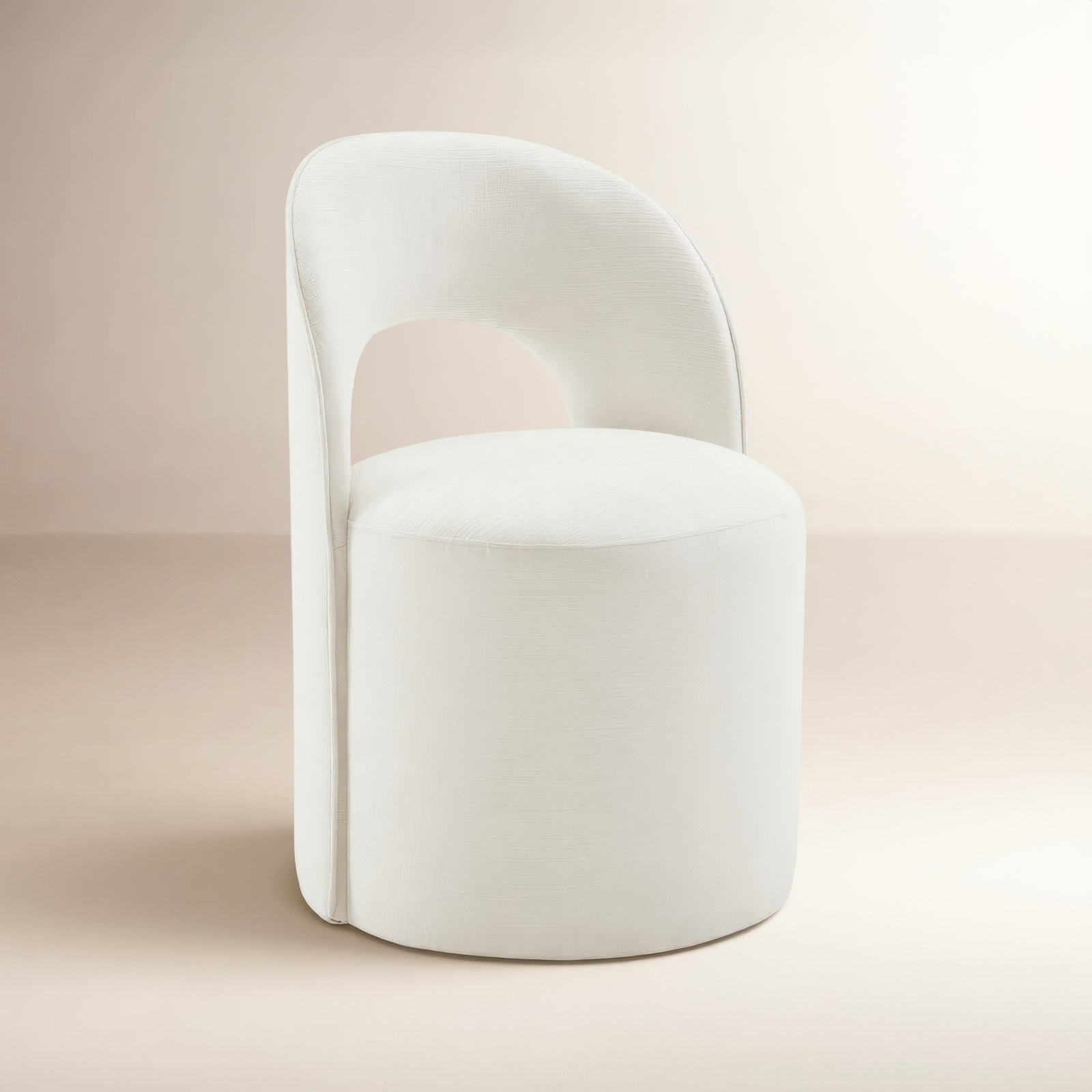 Neta Linen Dining Chair, Flannigan Cotton Tweed