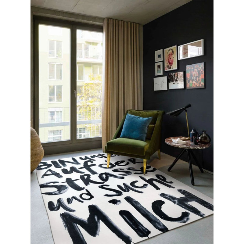 Tapis intérieur / extérieur gris en polypropylène tissé à la machine Joevan, Rectangle 3 pi 4 po x 5 pi