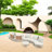 8-Piece Half Moon Outdoor Patio Furniture Set, Customizable Pe Wicker Sectional Sofa With Aluminum Frame, Thick Cushions & 2 Coffee Tables, Ideal For Backyard, Garden, Poolside-336491974