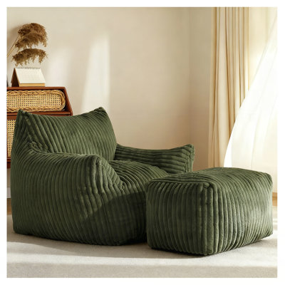 Fauteuil en suède avec repose-pieds - support à 5 zones et boîte compacte, parfait pour les petits espaces et le confort multi-angles