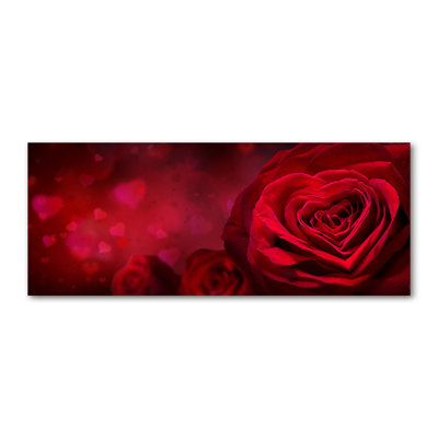 Red Rose Heart - Wrapped Canvas Print