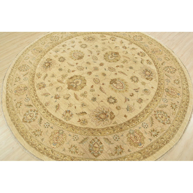 Tapis beige unique de 9 pi x 9 pi 1 po