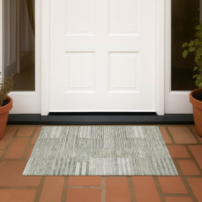 Machine Washable Indoor/Outdoor Chantille ACN2749 Striped Rug