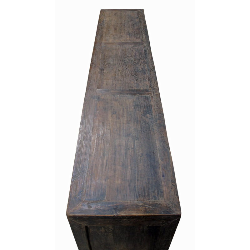 Vintage Distressed Reclaimed Wood Sideboard Cabinet 26