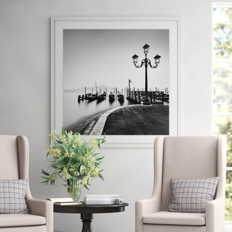 « venice 3 », reproduction d’art encadrée, H 12 po x l 12 po