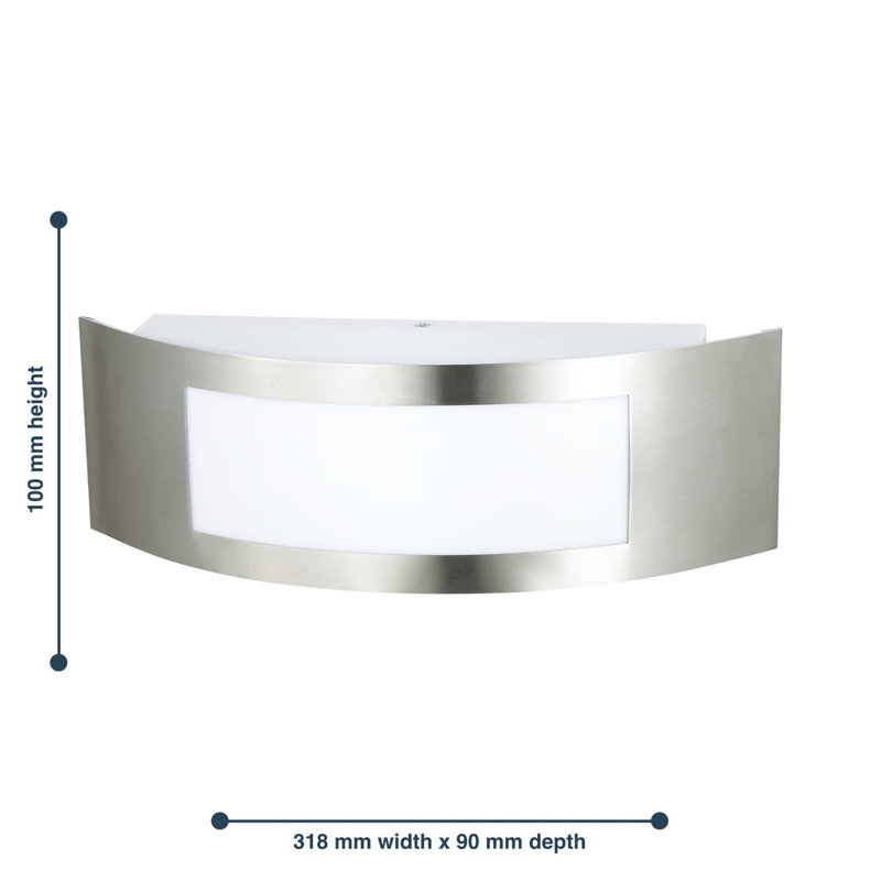 Regis Brushed Stainless Steel 10cm H Outdoor Flush Mount