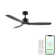 Madera Collection Smart 3-Blade 52in Ceiling Fan 2700K-6000K CCT Selectable LED Light Kit with Remote Control and White Hardware with White Wood Blades Works With iOS or Android App