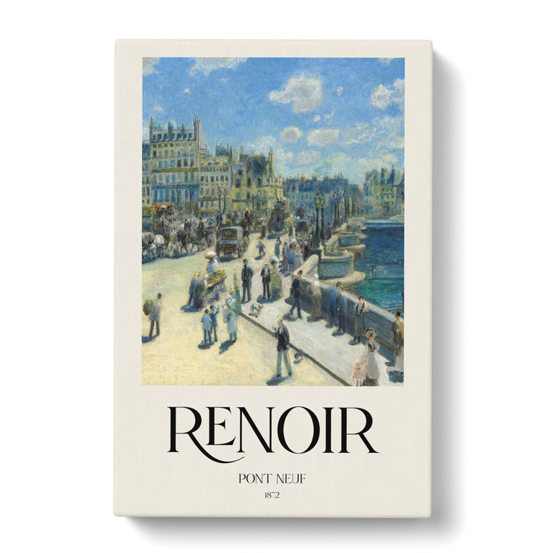 Pont Neuf In Paris Print by Pierre-Auguste Renoir - Wrapped Canvas Painting, 60cm H x 40cm W x 3cm D