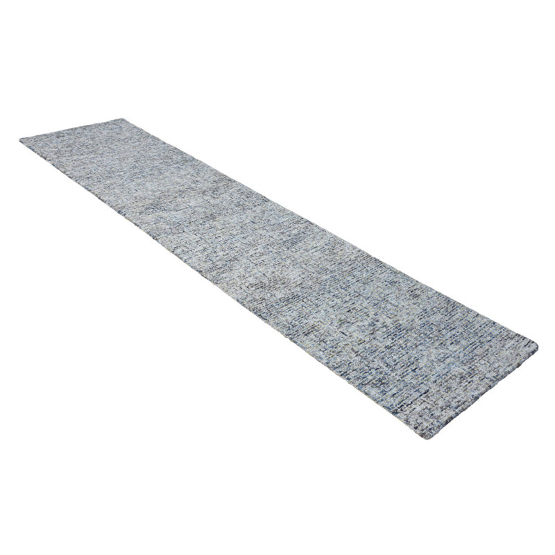 Light Green 100% Wool Handmade Solid Runner Hand Tufted Indoor Area Rug, Runner 2'6'' x 12'