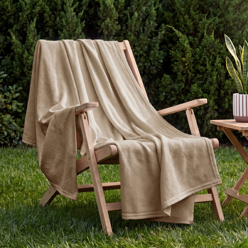 Couverture 100% coton Cozy Winter Bedure Soft Cozy, Grand lit, Tanné