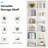 Narrow 12-Cube Modern Bookcase Vertical Horizontal Storage
