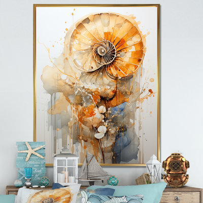 Spirale dorée dorée sur toile
