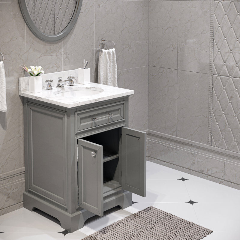Ensemble de meuble-lavabo simple 24 po Goyette, Gris