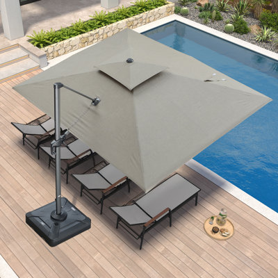 Grand parapluie de patio suspendu suspendu
