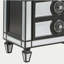 Varian II Mirror, Black Silver Sheen Bedside Table-1245665639