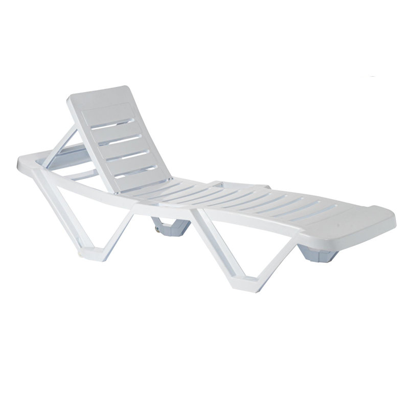 188cm Long Reclining Single Chaise, White