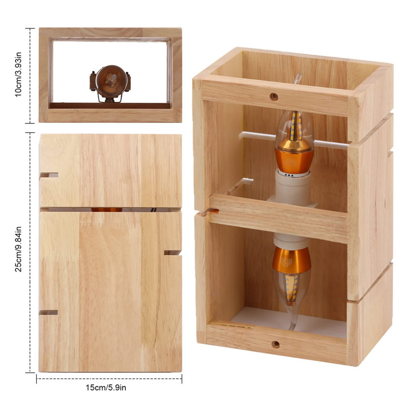 Solid Wood Flush Mounted Sconce