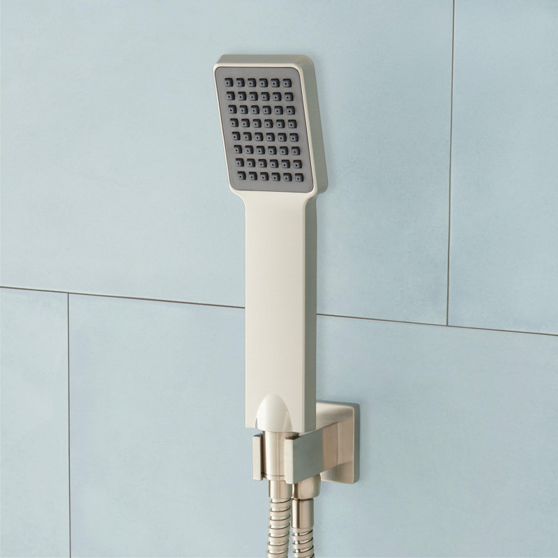 Système de douche Calhoun avec pomme de douche à pluie et douche à main, Nickel brossé