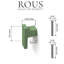 Poignée d'armoire à barre en L Art Deco de ROUS Hardware, aluminium massif, finition mate, olive (vert) 1 point-93546668