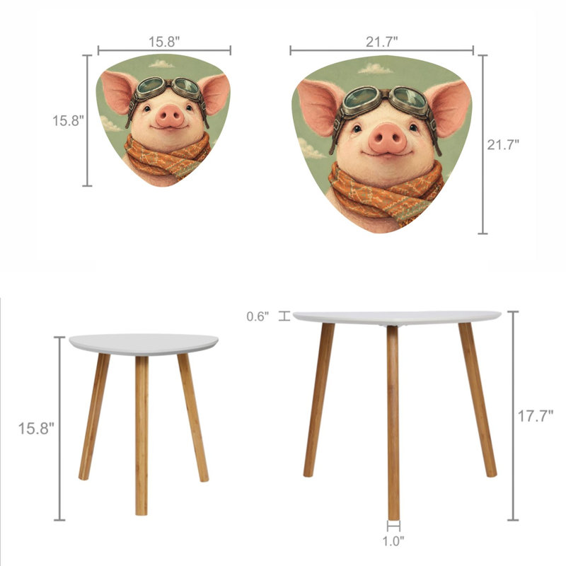 Ensemble de 2 tables basses gigognes Triangle
